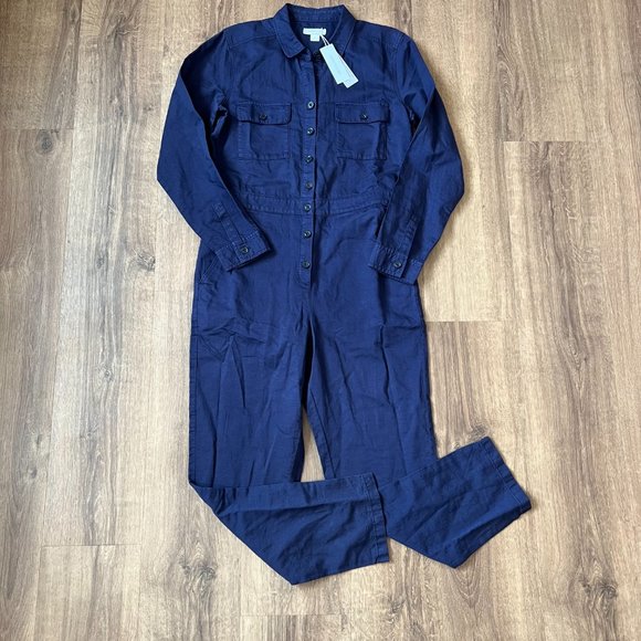 NEW Outerknown Utility Coveralls S.E.A Jumpsuit Navy Blue Sz S - Picture 6 of 13